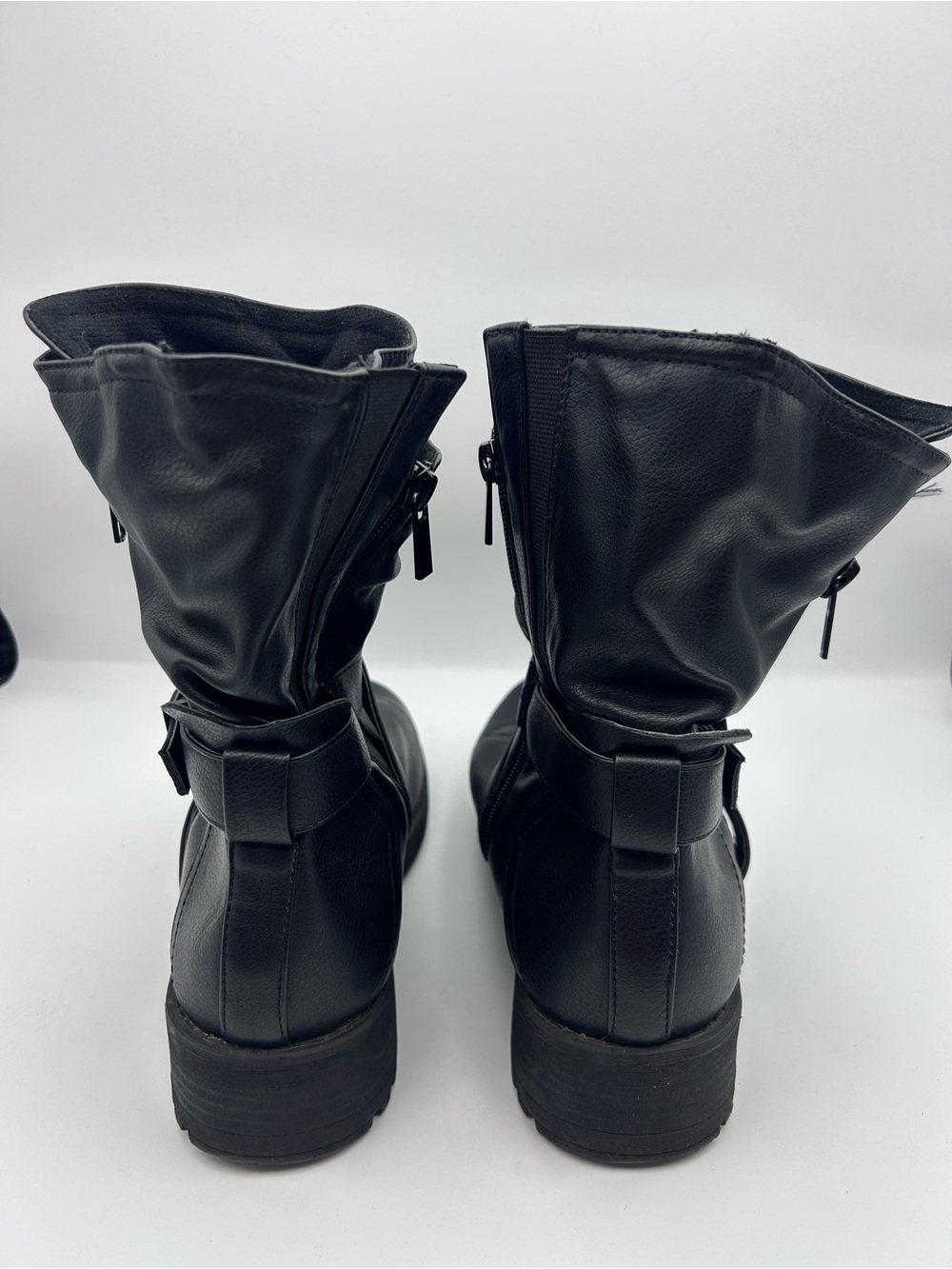 Torrid Black Moto Boots Women’s Size 9W Wide Width Buckle Boots - Picture 4 of 7